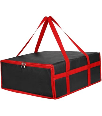 断熱フードデリバリーバッグ ピザバッグ ケータリング 飲料 ＸＬ 黒 Amazon.co.jp: フードデリバリー用断熱バッグ XL - 18.1インチ x